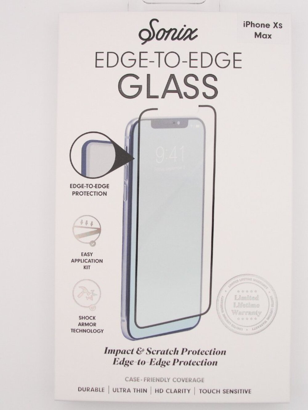 Sonix Edge‑to‑Edge Tempered Glass for iPhone XS Max Full‑Coverage Premium Shield